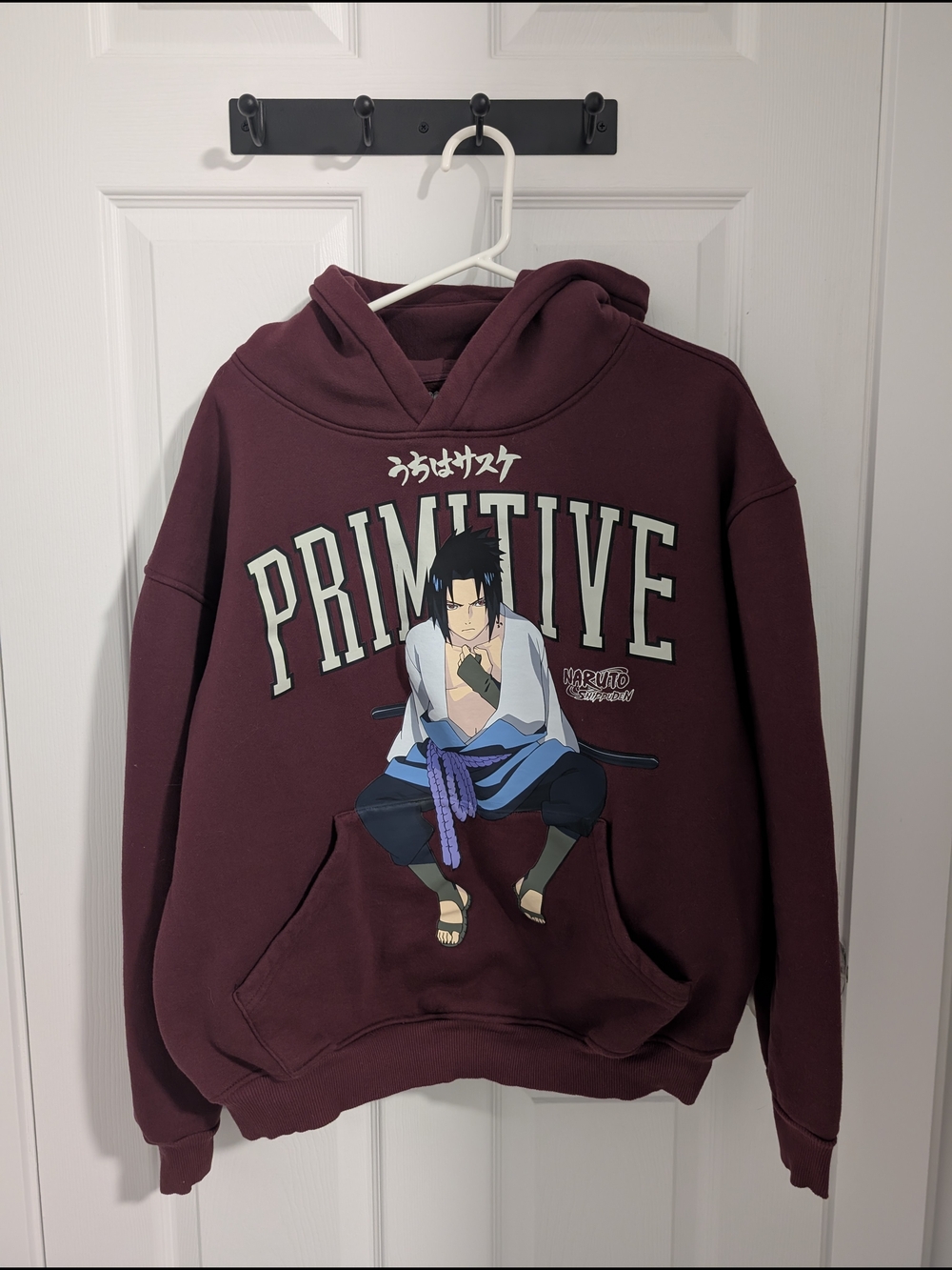 Primitive x Naruto Shippuden Sasuke Collegiate Hoodie SIZE M